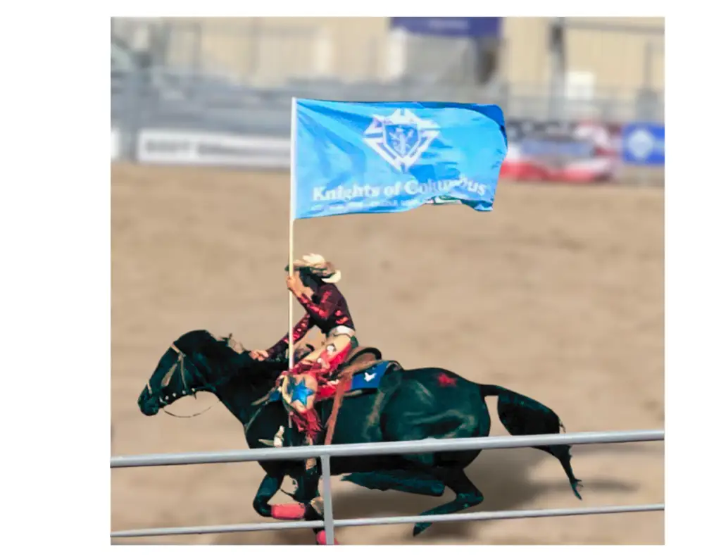KofC flag entrance during rodeo