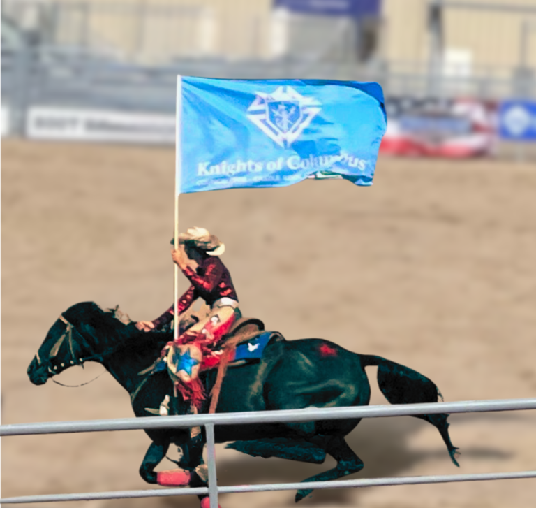 KofC flag entrance during rodeo