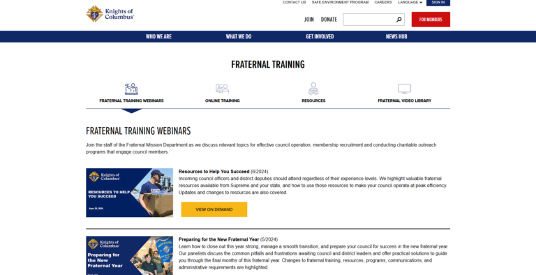 KofC Training