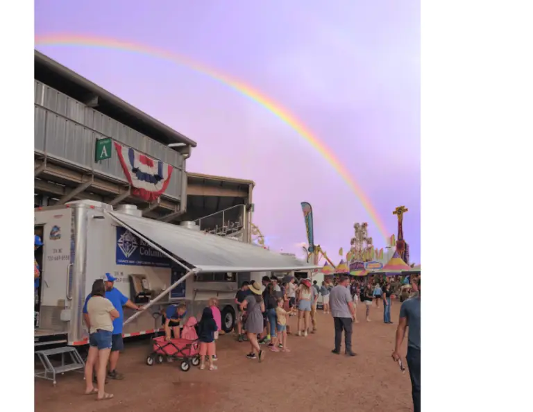 Rainbow over the KofC trailer