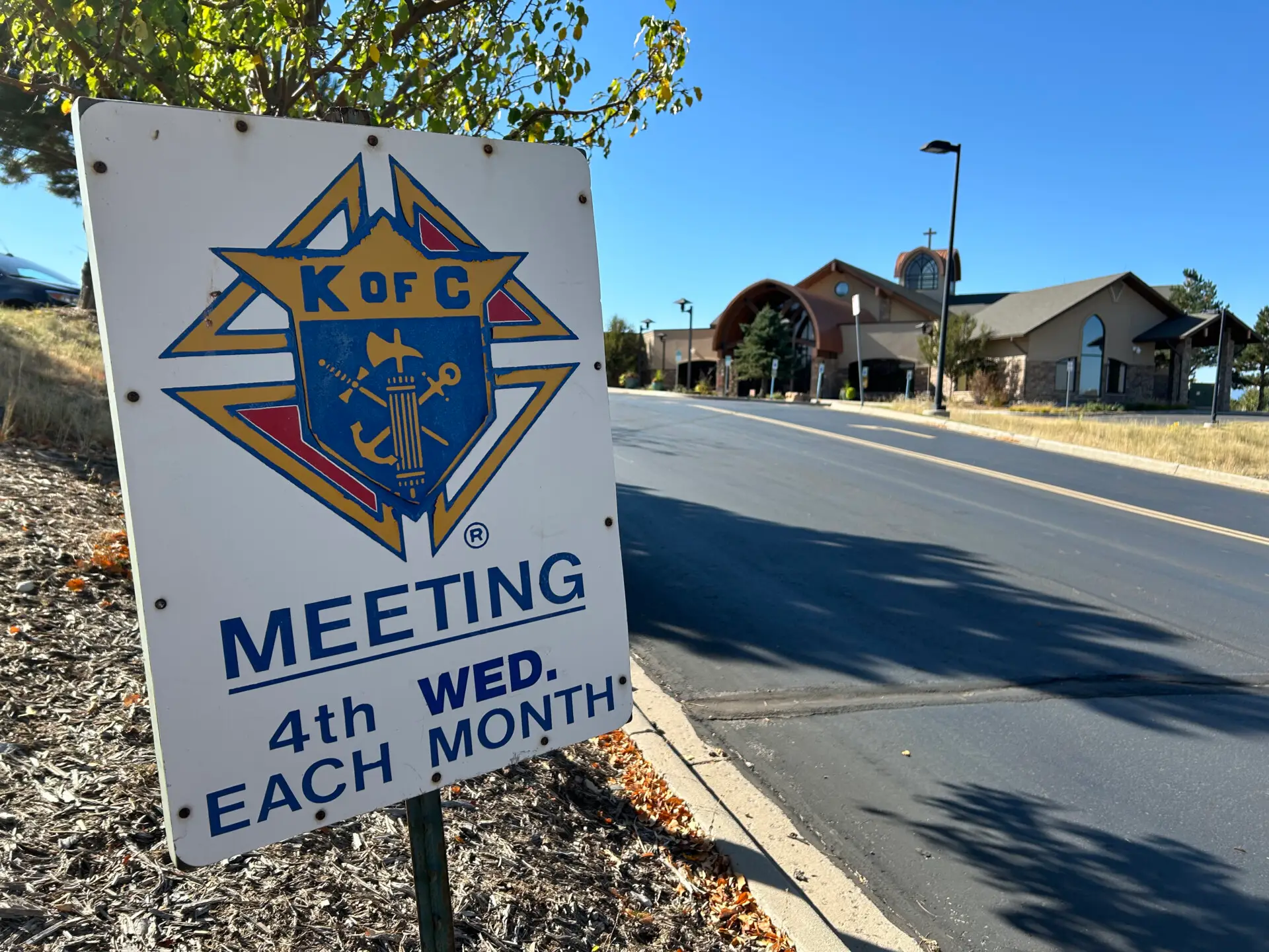 KofC Meeting Sign - each 4th wednesday