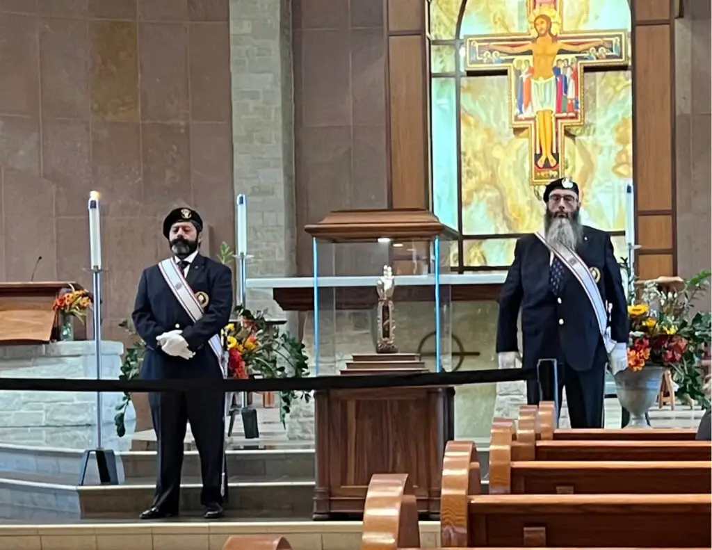 St. Jude's Relic Arm under 4th Degree Guard