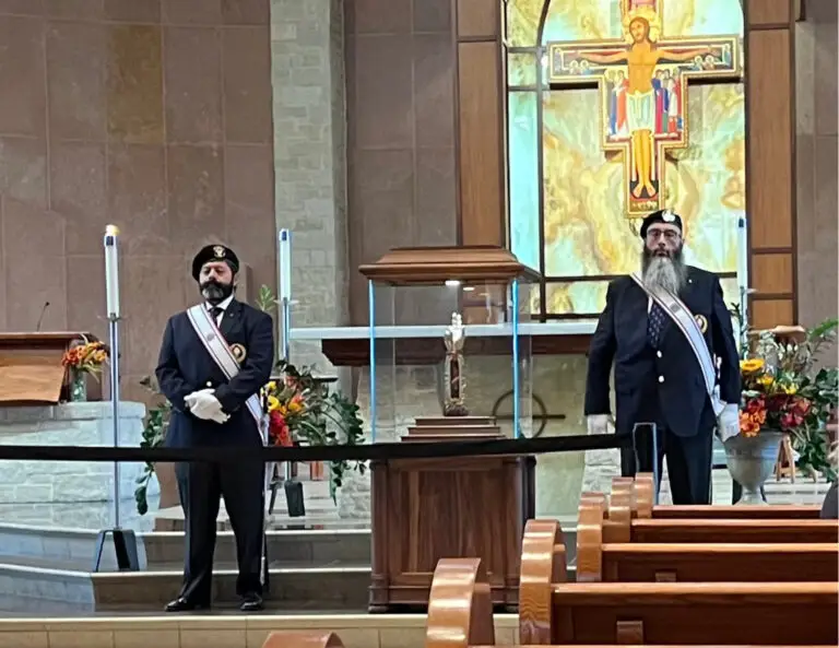 St. Jude's Relic Arm under 4th Degree Guard